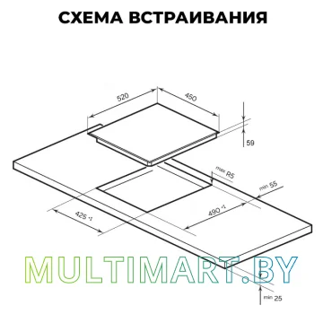 Индукционная варочная панель LEX EVI 431A BL картинка 3